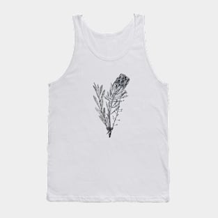 Hand-drawn protea flower and leaves Tank Top